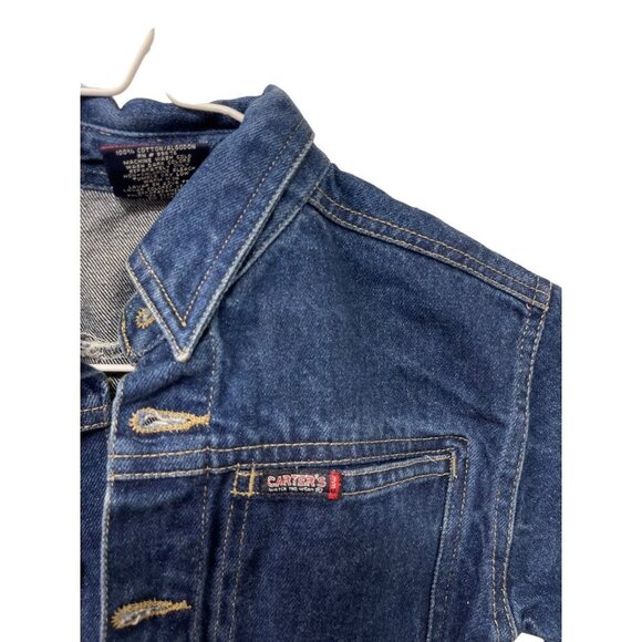 Carters Vintage Denim Blue Jacket Trucker Toddler Size 4 - Picture 6 of 10